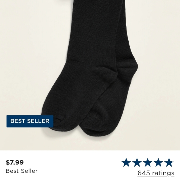 New with tag nwt toddler black cotton tights stockings thick warm winter black - Picture 11 of 11